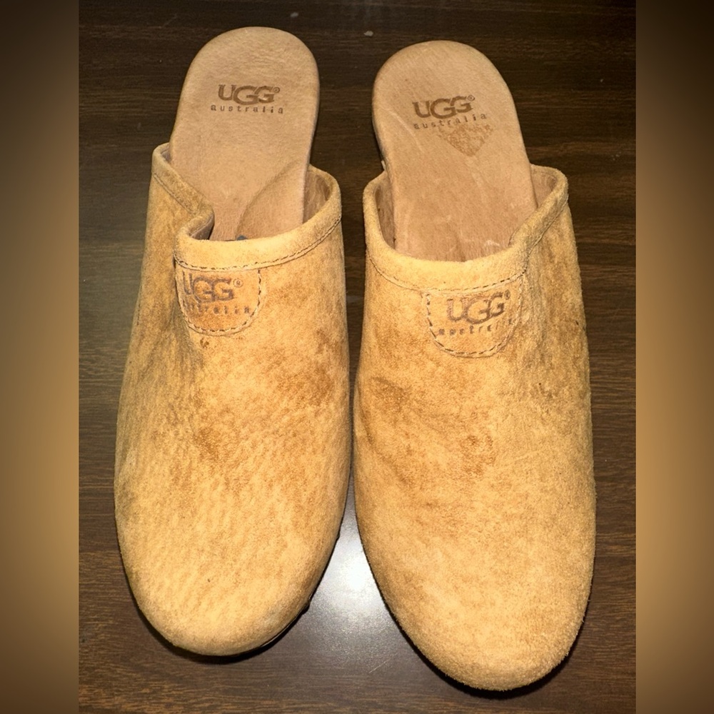 UGG Brown Suede Clogs  Women's Size 6 Slip On Mules